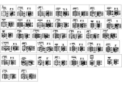 经典室内装修工程常用衣柜设计CAD施工详图集合(甲级院设计,37张图)